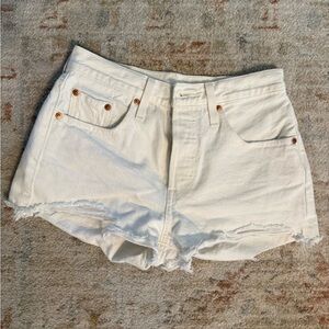 Levi's 501 White Jean Shorts for Women